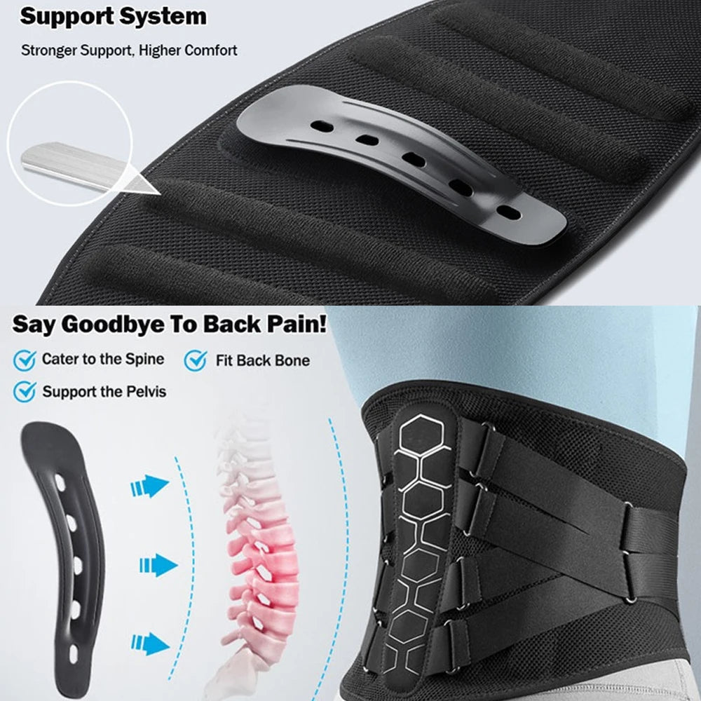 Lower Back Support Brace with Lumbar Pad