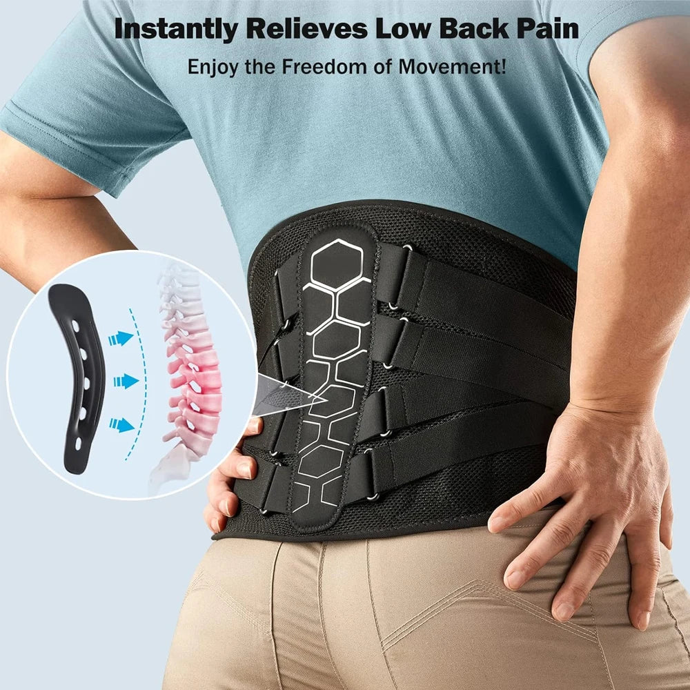 Lower Back Support Brace with Lumbar Pad
