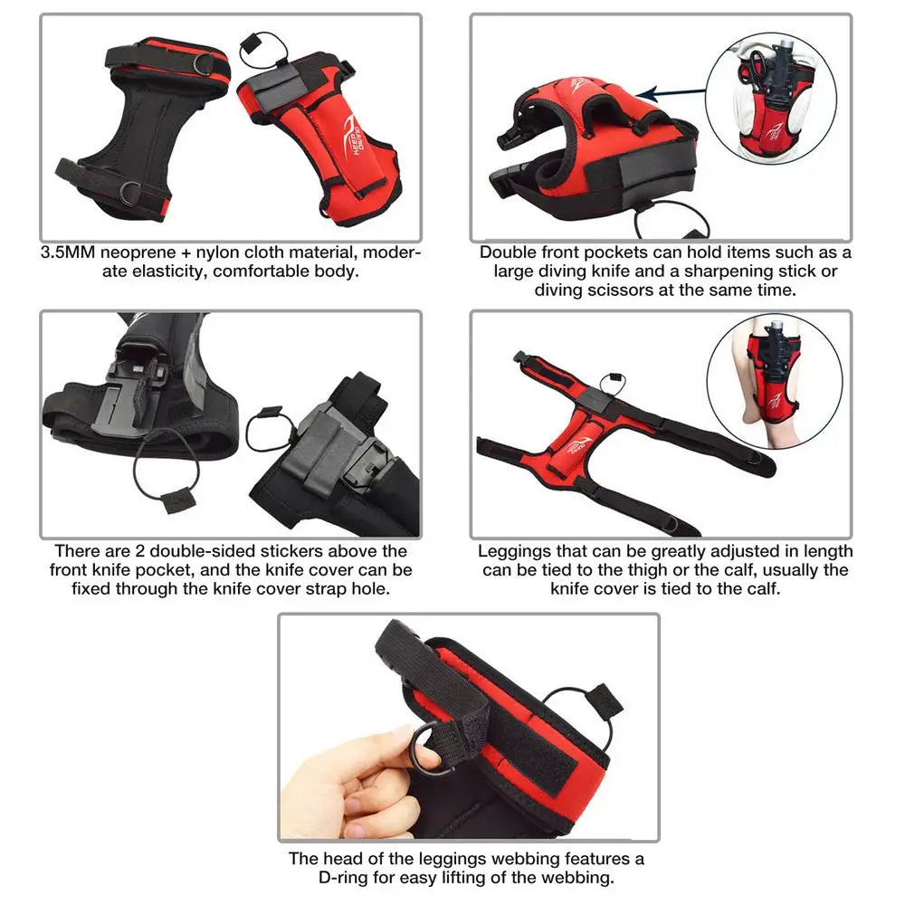Scuba Diving Knife Leg Holster Sheath for Snorkeling