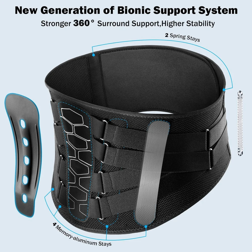 Lower Back Support Brace with Lumbar Pad