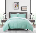 Aqua Reversible Sherpa Comforter Set – King Size